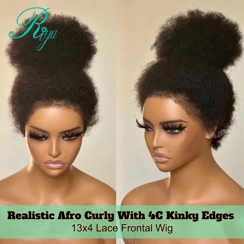 Afro Curly Lace Frontal Wig Afro Barbie