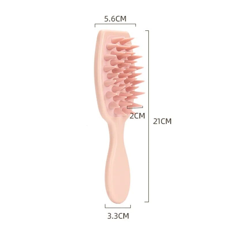 Extended Handle Soft Silicone Shampoo Scalp Hair Massager Hair Washing Comb Shower Brush Bath Spa Massage Brush Wholesale New Afro Barbie 