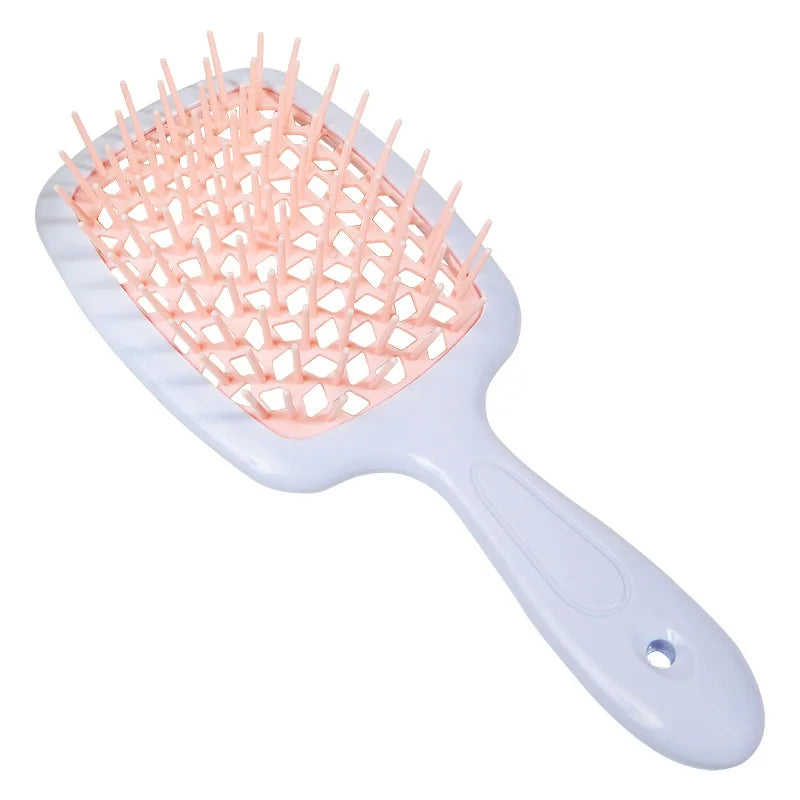 Janeke hair Comb Detangling Hair Brush Large Plate Massage Hollow Combs Out Hair Brushes Anti-Static Barber Salon Hair Styling Brush Afro Barbie 