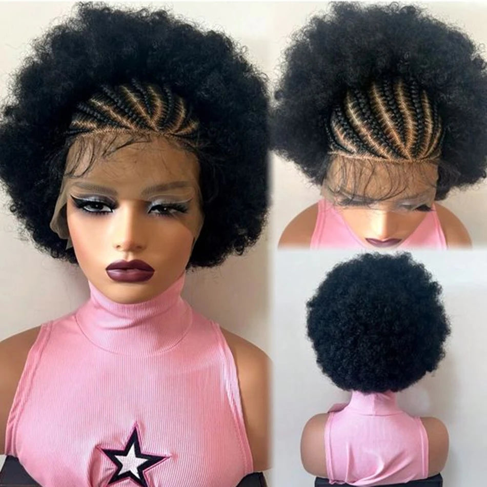  Frontal Afro Curly Wig Brazilian Afro Barbie