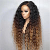 26“Long Ombre Honey Blonde Kinky Cruly 180Density Lace Front Wig for Black Women BabyHair Glueless Preplucked Heat ResistatDaily Afro Wig Afro Barbie Shop