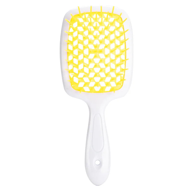 Janeke hair Comb Detangling Hair Brush Large Plate Massage Hollow Combs Out Hair Brushes Anti-Static Barber Salon Hair Styling Brush Afro Barbie 