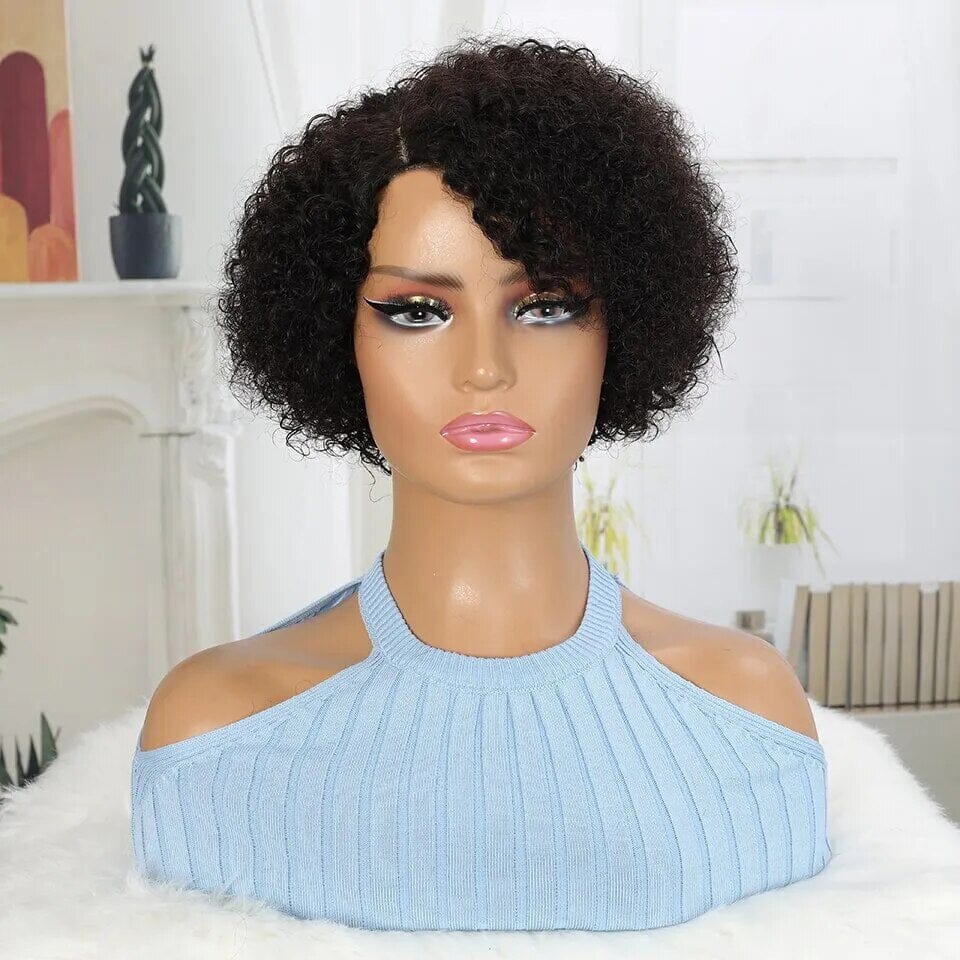  Brazilian Curly Human Hair Curly Wig Afro Barbie Shop