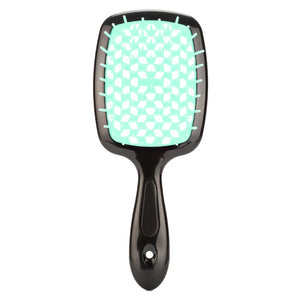 Janeke hair Comb Detangling Hair Brush Large Plate Massage Hollow Combs Out Hair Brushes Anti-Static Barber Salon Hair Styling Brush Afro Barbie 