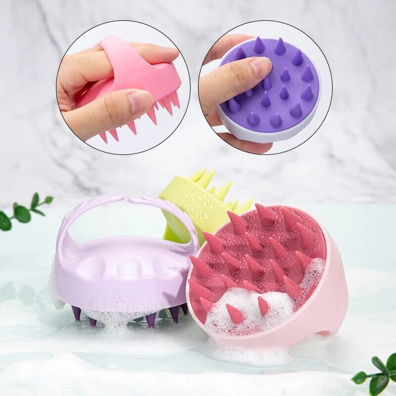 Shampoo Head Scalp Massage Brush Silicone Soft Skin Friendly Hair Washing Massager Comb SPA Massage Brush Beauty Hair Tool Salon Afro Barbie 